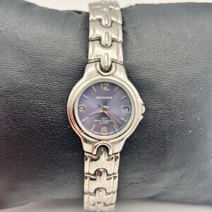 Milan Silver Tone WR 23mm St. Steel Women’s Watch Working New Battery